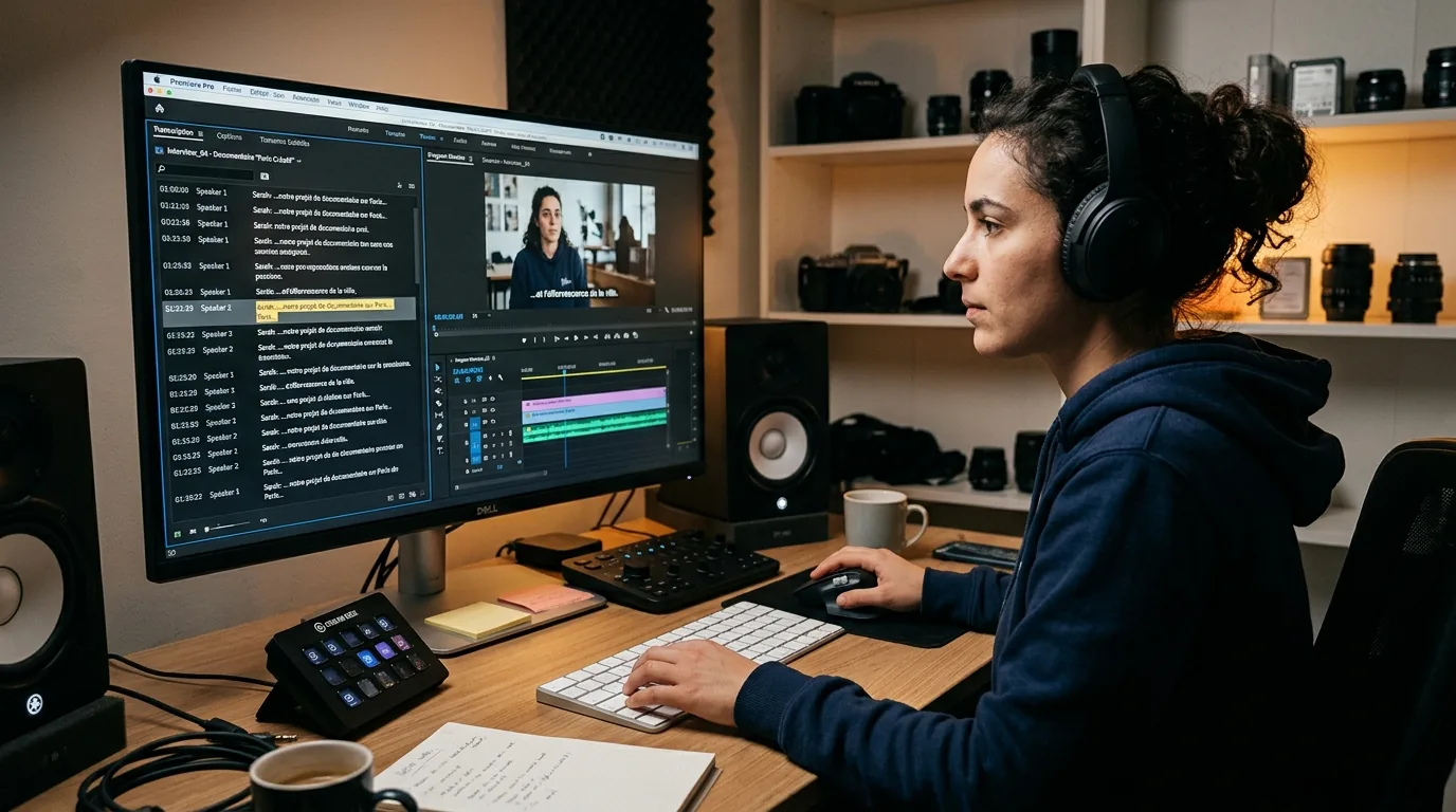 Sous-titrage et montage vidéo basé sur le texte dans Adobe Premiere Pro