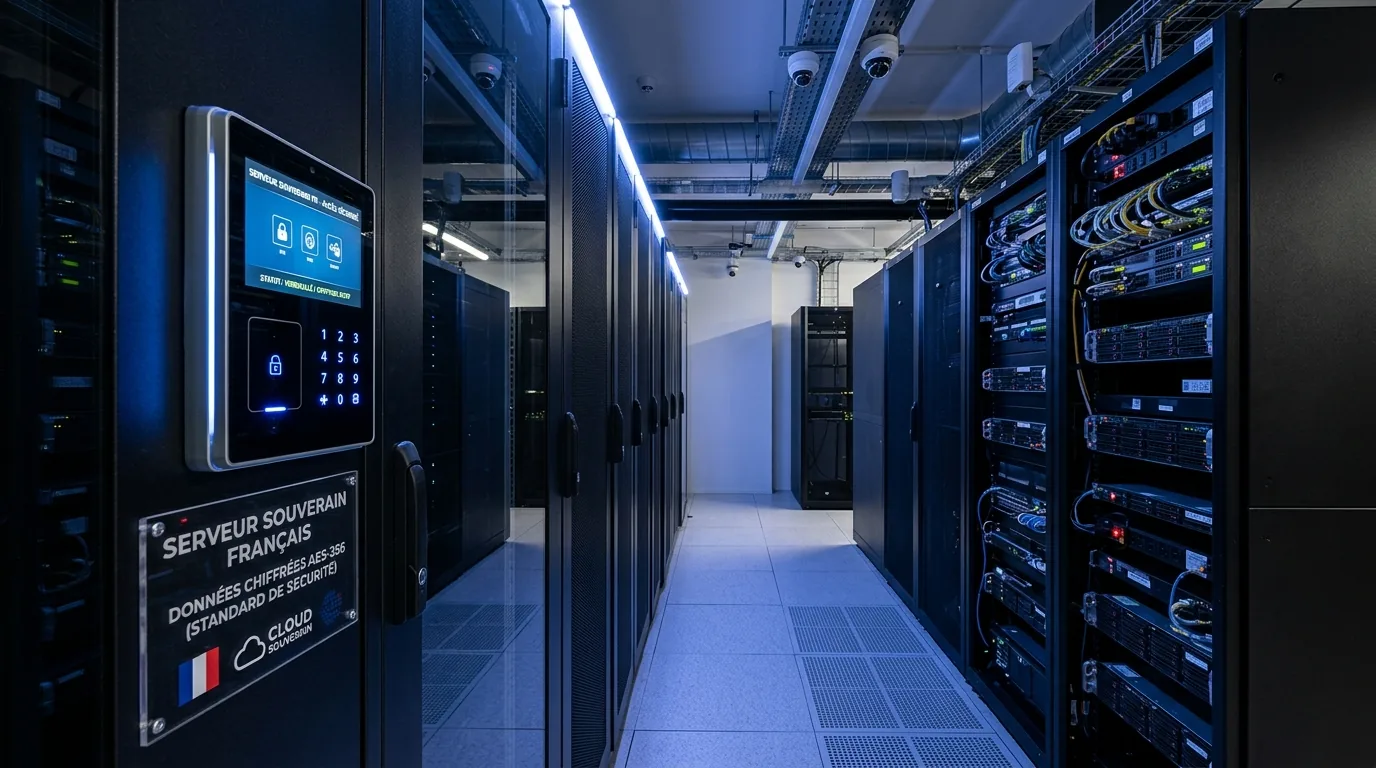 Infrastructure cloud souveraine française chiffrée AES-256