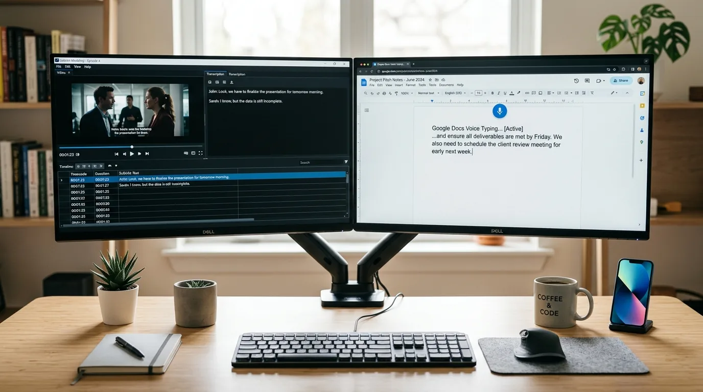 Tutoriel sous-titrage YouTube et dictée vocale Google Docs