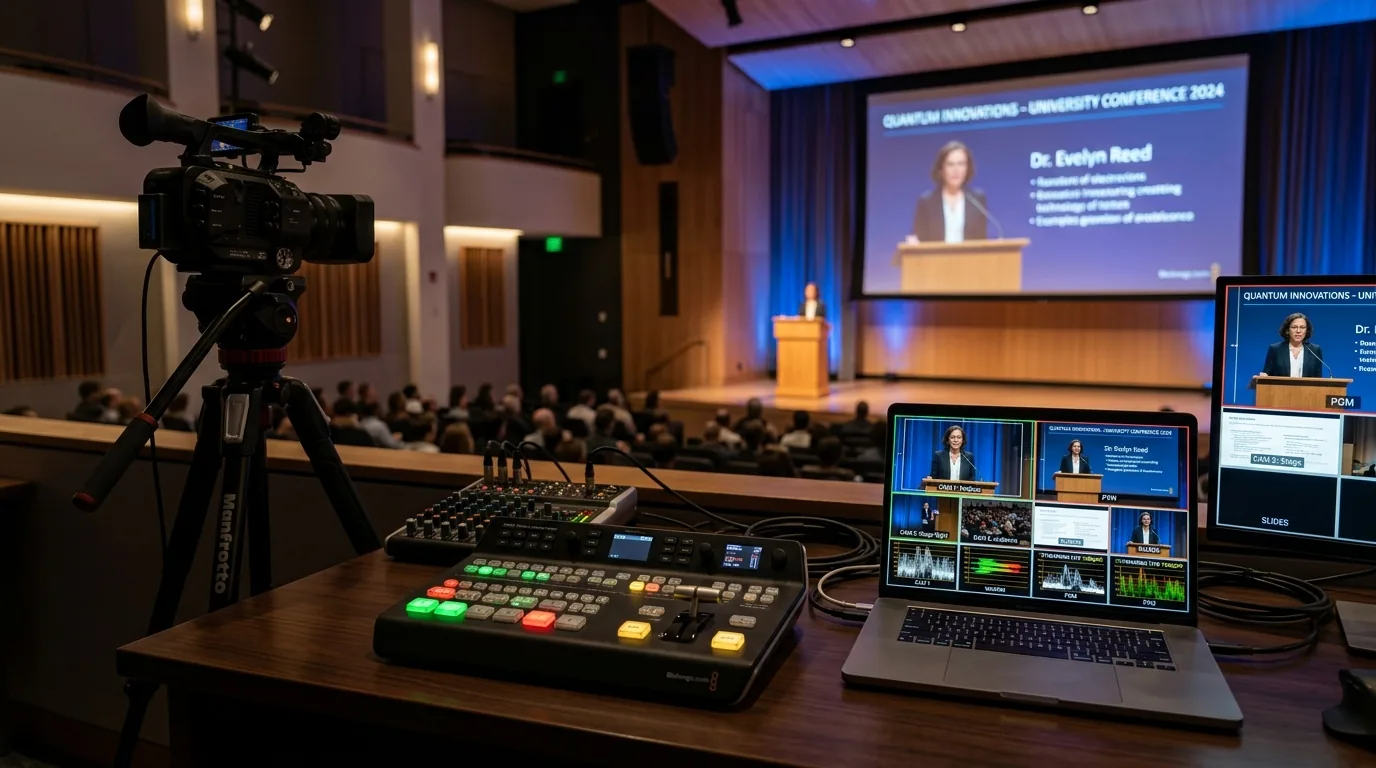 Captation vidéo de conférence et régie multicaméras en direct