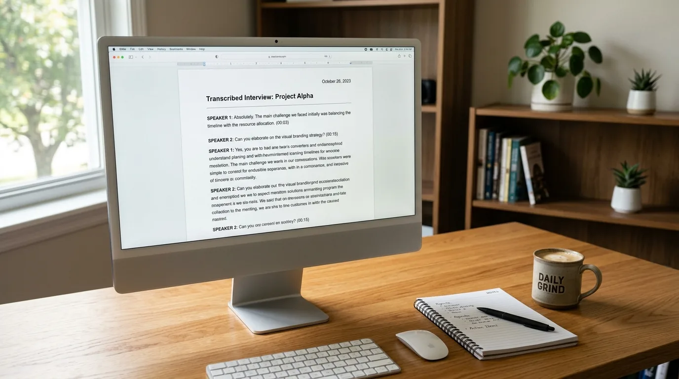 Export du document Word retranscrit avec locuteurs identifiés
