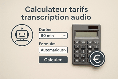 calculateur tarifs transcription audio